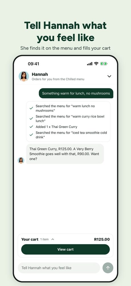 Chilled app: tell Hannah what you feel like