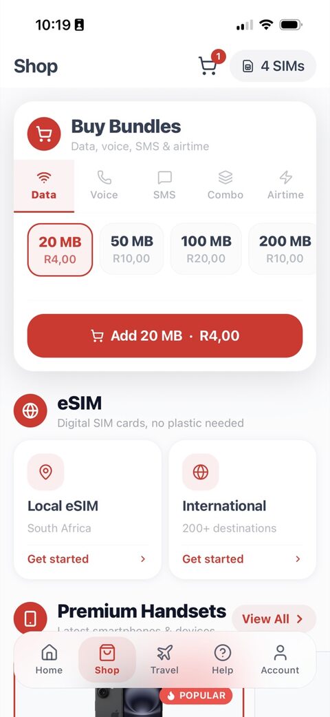 Digital Mobile data bundles