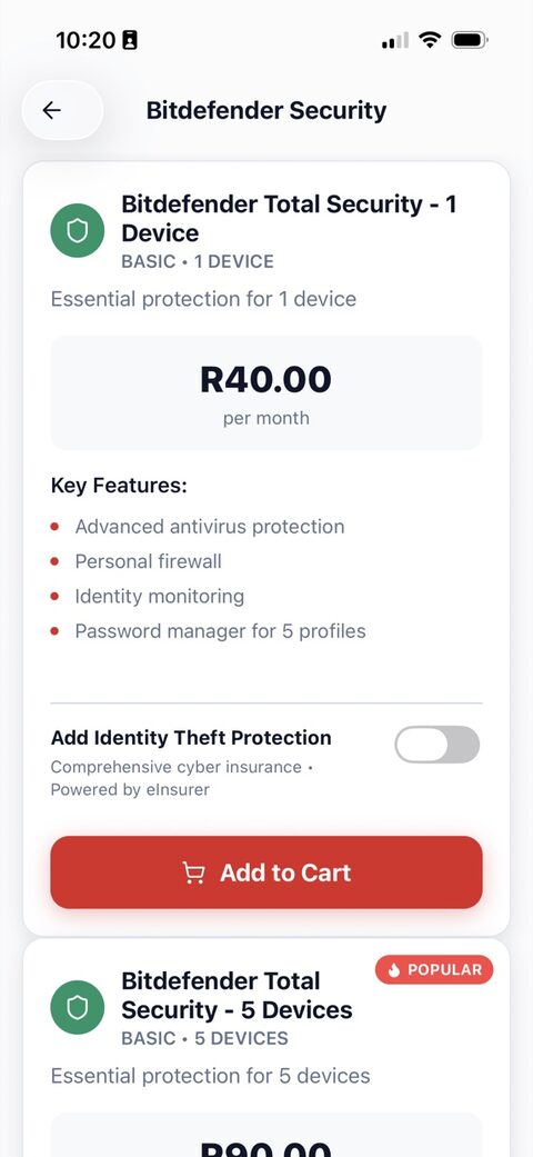 Digital Mobile shop selling device security